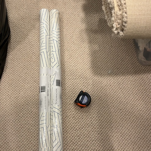 Miles Redd for Schumacher Deconstructed Stripe Cobalt Wallpaper,Two Sealed Rolls - Picture 2 of 3